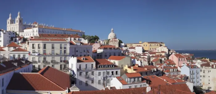 Framed Print : Santa Luzia viewpoint, Sao Vicente de Fora monastery, National Pantheon, Alfama district Framed Print : Santa Luzia viewpoint, Sao Vicente de Fora monastery, National Pantheon, Alfama district