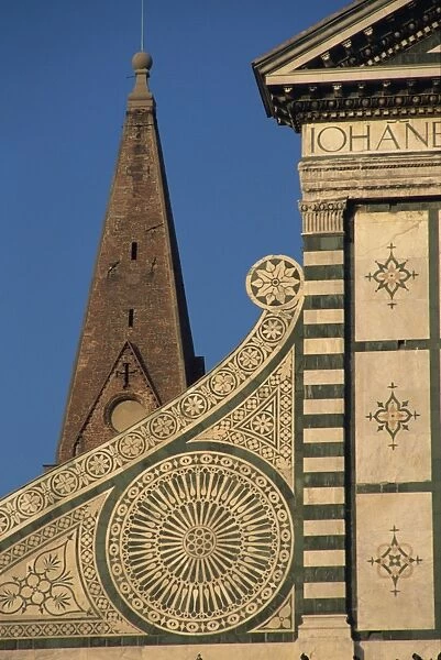 Detail of Santa Maria Novella church, Florence, Tuscany, Italy, Europe