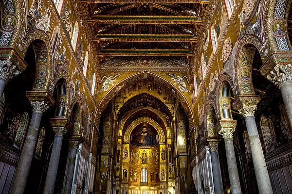 Santa Maria Nuova Cathedral, Monreale, Sicily, Italy, Europe