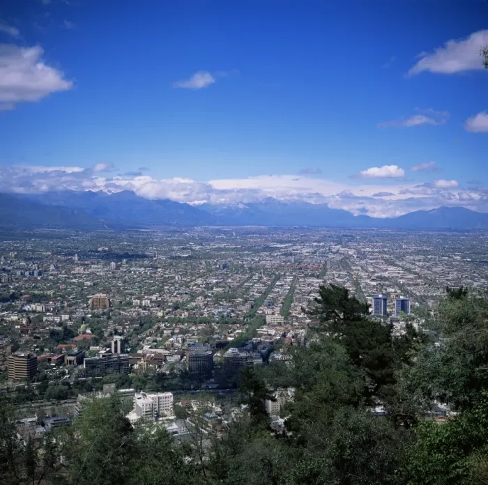 Framed Print : Santiago and the Andes beyond, Chile, South America Framed Print : Santiago and the Andes beyond, Chile, South America