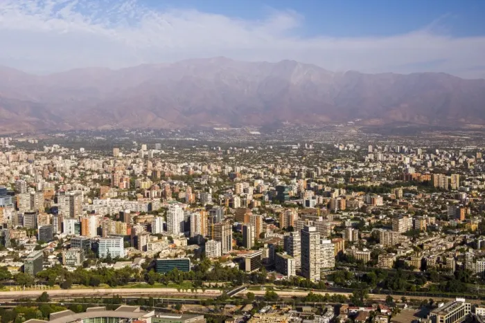 Framed Print : Santiago, seen from San Cristobal Hill (Cerro San Cristobal), Barrio Bellavista Framed Print : Santiago, seen from San Cristobal Hill (Cerro San Cristobal), Barrio Bellavista