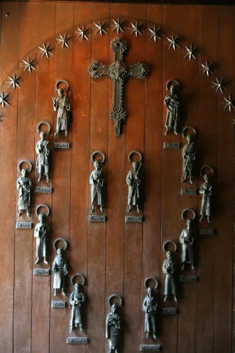 Framed Print : Santo Toribio monastery door, Liebana, Cantabria, Spain, Europe Framed Print : Santo Toribio monastery door, Liebana, Cantabria, Spain, Europe
