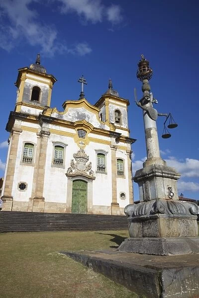 Sao Francisico of Assis Church in Praca Minas Gerais, Mariana, Minas Gerais, Brazil, South America