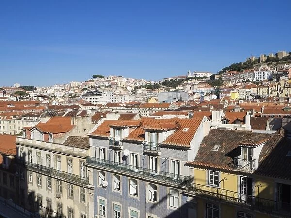 Sao Jorge Castle and city view, Lisbon, Portugal, Europe