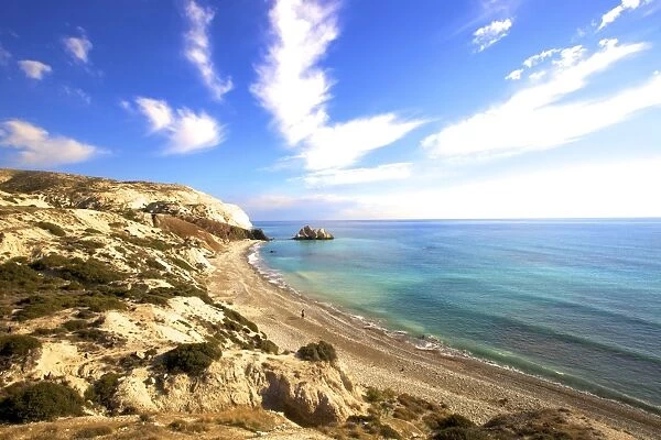 Saracen Rock, Paphos, Cyprus, Eastern Mediterranean Sea, Europe