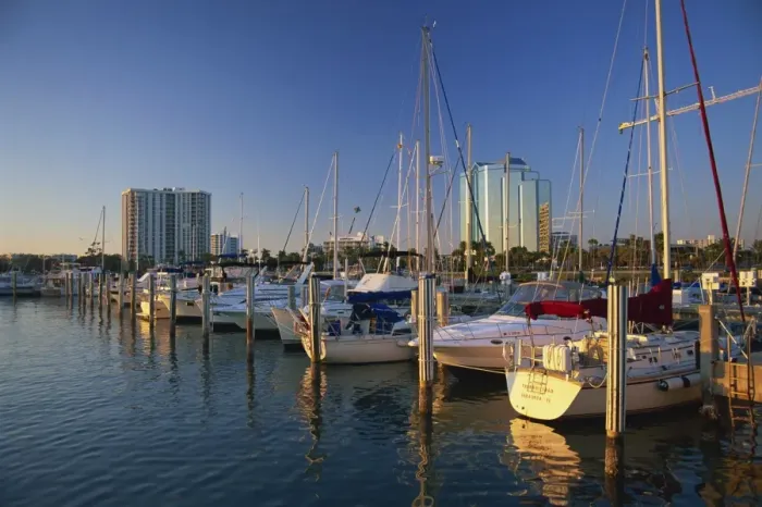 Framed Print : Sarasota Marina in the evening Framed Print : Sarasota Marina in the evening