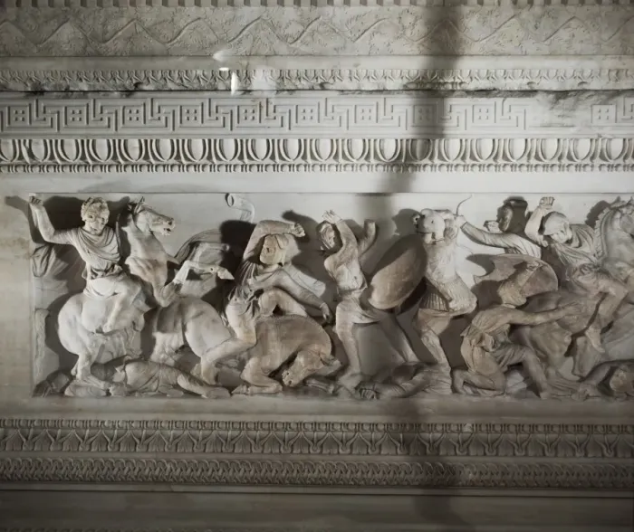 Framed Print : Detail of the sarcophagus of Alexander the Great Framed Print : Detail of the sarcophagus of Alexander the Great