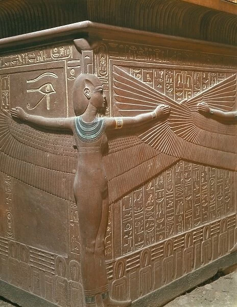 Sarcophagus from the tomb of Tutankhamun, discovered in the Valley of the Kings