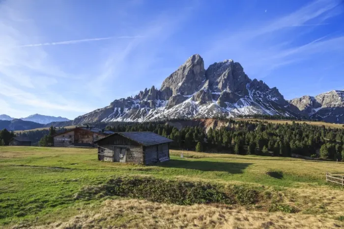 Framed Print : Sass de Putia in background enriched by green meadows, Passo delle Erbe, Puez Odle Framed Print : Sass de Putia in background enriched by green meadows, Passo delle Erbe, Puez Odle