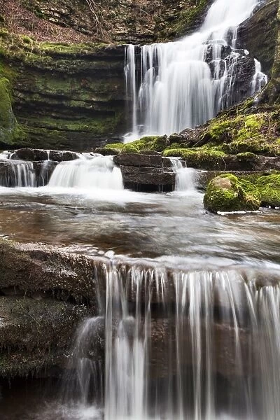 Scaleber Force (Foss Waterfall) near Settle, North Yorkshire, Yorkshire, England, United Kingdom, Europe