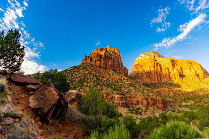 Framed Print : Scenery along the Canyon Overlook Trail, Zion National Park, Utah