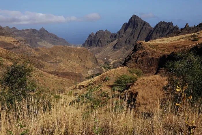 Framed Print : Scenery in the valley of Ribeira de Cruz, northwest Saint Anthony, Cape Verde Framed Print : Scenery in the valley of Ribeira de Cruz, northwest Saint Anthony, Cape Verde