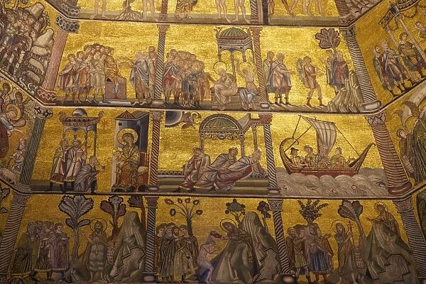 Scenes from New Testament, 13th century mosaics, cupola ceiling, Baptistry