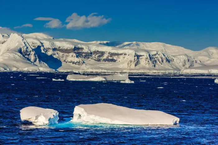 Framed Print : Scenic view of the glacial ice and floating icebergs in Antarctica Framed Print : Scenic view of the glacial ice and floating icebergs in Antarctica