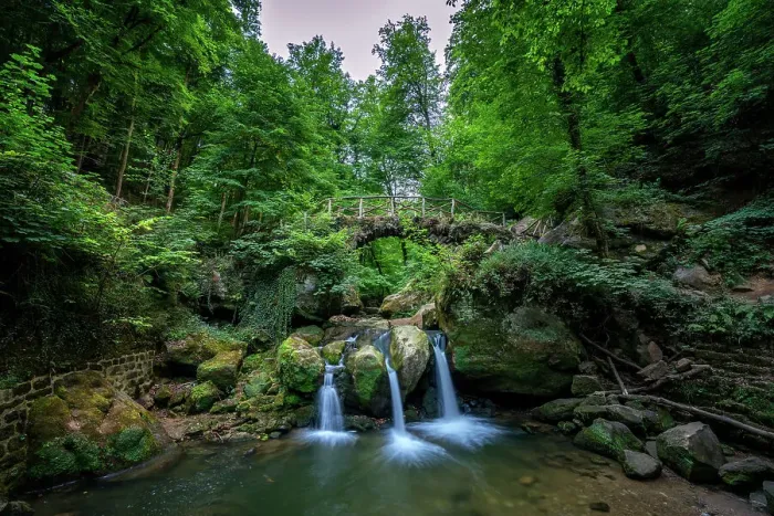 Framed Print : Schiessentumpel waterfall in Mullerthal hiking trail, Echternach, Luxembourg, Europe Framed Print : Schiessentumpel waterfall in Mullerthal hiking trail, Echternach, Luxembourg, Europe