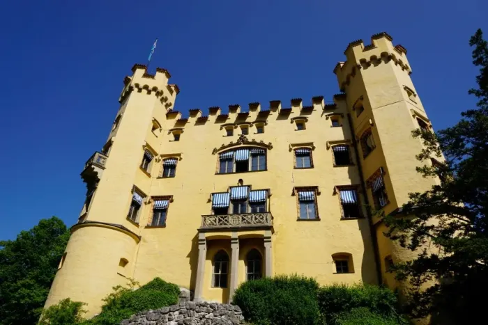 Framed Print : Schloss Hohenschwangau, the former palace of Ludwig the Second, at Hohenschwangau village, near Fussen, Bavaria, Germany, Europe Framed Print : Schloss Hohenschwangau, the former palace of Ludwig the Second, at Hohenschwangau village, near Fussen, Bavaria, Germany, Europe