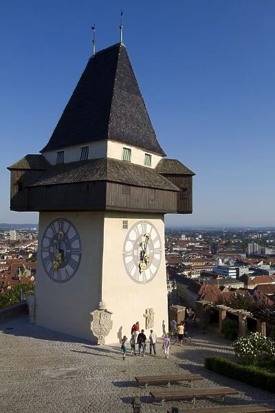 Schlossberg, Clock Tower, Old Town, UNESCO World Heritage Site, Graz, Styria