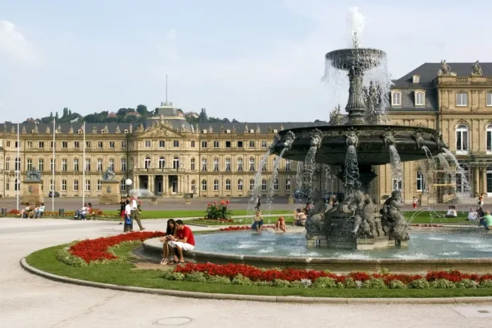 Framed Print : Schlossplatz (Palace Square) and Neues Schloss Framed Print : Schlossplatz (Palace Square) and Neues Schloss