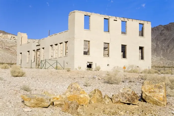 Framed Print : School in the Rhyolite ghost town, Beatty, Nevada, United States of America, North America Framed Print : School in the Rhyolite ghost town, Beatty, Nevada, United States of America, North America