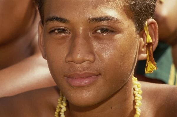 Schoolboy on Independence Day, Apia, Upolu, Western Samoa, Pacific Islands, Pacific