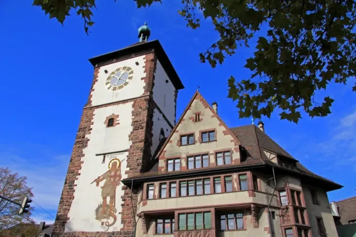 Framed Print : Schwabentor, Old Town, Freiburg, Baden-Wurttemberg, Germany, Europe