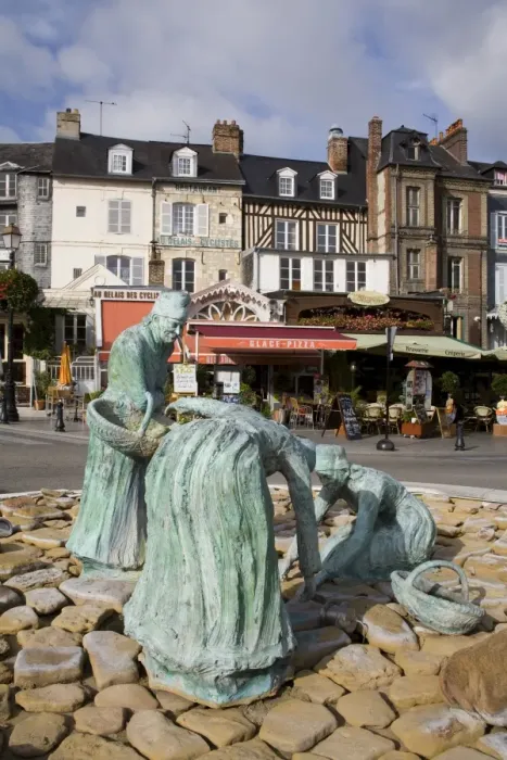 Framed Print : Sculpture by Jean Mare de Pas, Honfleur, Normandy, France, Europe Framed Print : Sculpture by Jean Mare de Pas, Honfleur, Normandy, France, Europe