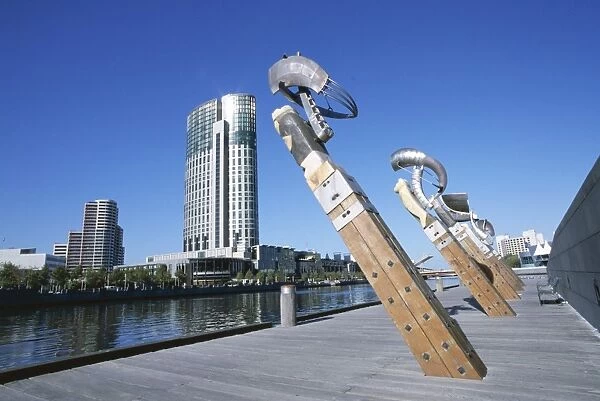 Sculpture work by Yarra River, Crown Casino, Melbourne, Victoria, Australia, Pacific