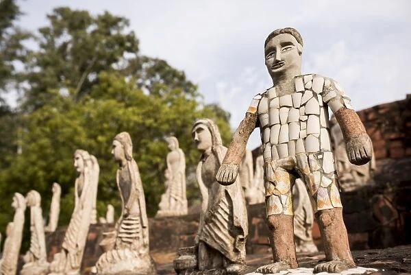 Sculptures at The Rock Garden, built by Nek Chand, Chandigarh, Punjab and Haryana Provinces