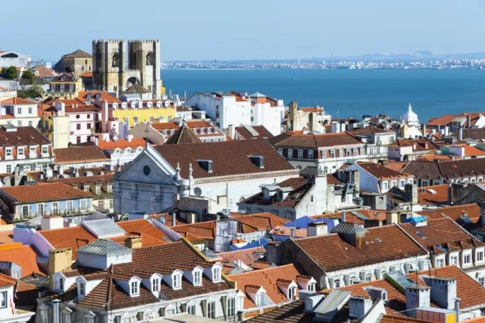 Framed Print : Se (Cathedral) and city skyline, Lisbon, Portugal, Europe Framed Print : Se (Cathedral) and city skyline, Lisbon, Portugal, Europe