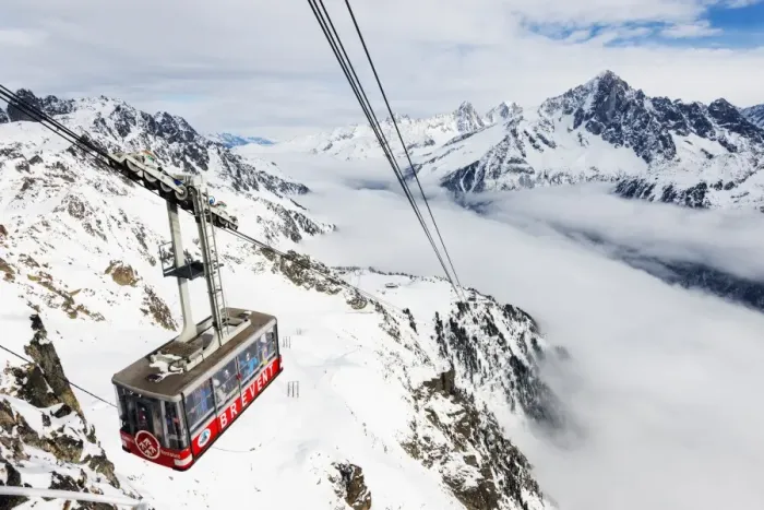 Framed Print : Sea of clouds weather inversion over Chamonix valley, Brevant cable car, Chamonix Framed Print : Sea of clouds weather inversion over Chamonix valley, Brevant cable car, Chamonix