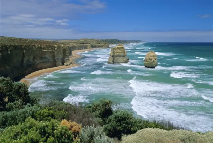 Framed Print : Sea stacks at the Twelve Apostles on rapidly eroding coastline, Port Campbell National Park Framed Print : Sea stacks at the Twelve Apostles on rapidly eroding coastline, Port Campbell National Park