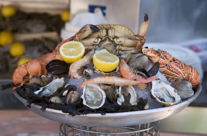 Framed Print : Seafood, Nice, Alpes Maritimes, Provence, Cote d Azur, French Riviera, France, Europe Framed Print : Seafood, Nice, Alpes Maritimes, Provence, Cote d Azur, French Riviera, France, Europe