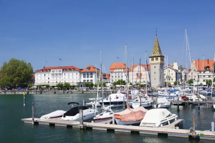Framed Print : Seafront of the old town with Mangturm tower and port, Lindau, Lake Constance, Bavaria, Germany, Europe Framed Print : Seafront of the old town with Mangturm tower and port, Lindau, Lake Constance, Bavaria, Germany, Europe