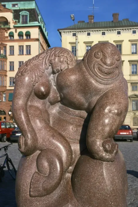 Framed Print : Seagod sculpture by Carl Milles, Skappsbron, Stockholm, Sweden, Scandinavia, Europe