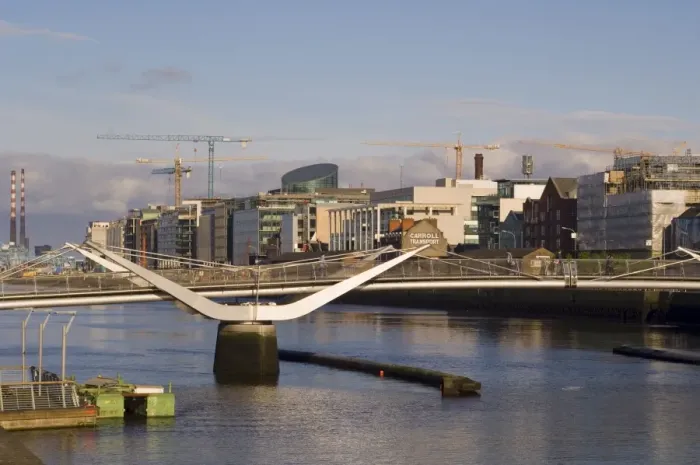 Framed Print : Sean O Casey bridge over Liffey River Framed Print : Sean O Casey bridge over Liffey River
