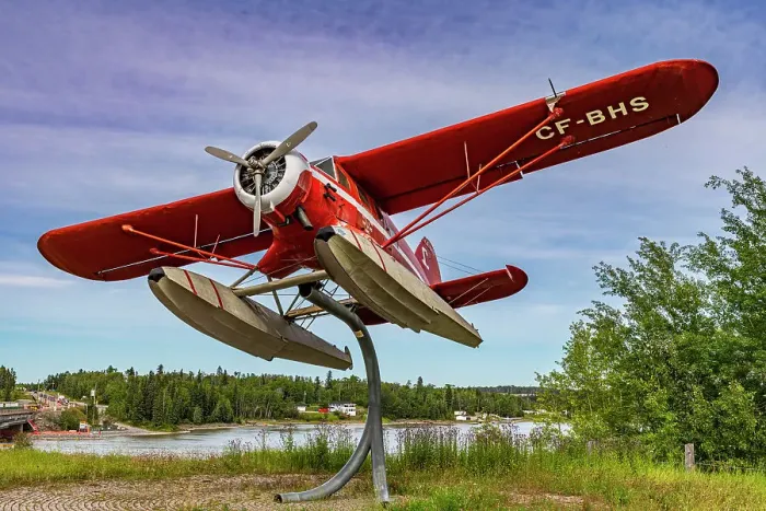 Framed Print : Seaplane Monument, Thompson, Manitoba, Canada, North America Framed Print : Seaplane Monument, Thompson, Manitoba, Canada, North America