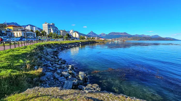 Framed Print : Seashore, Ushuaia, Argentina, South America Framed Print : Seashore, Ushuaia, Argentina, South America