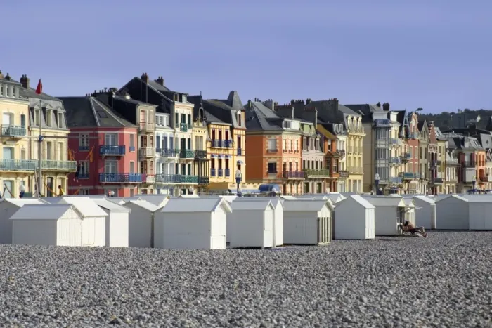 Framed Print : Seaside resort town of Mers Les Bains, Picardy, France, Europe Framed Print : Seaside resort town of Mers Les Bains, Picardy, France, Europe