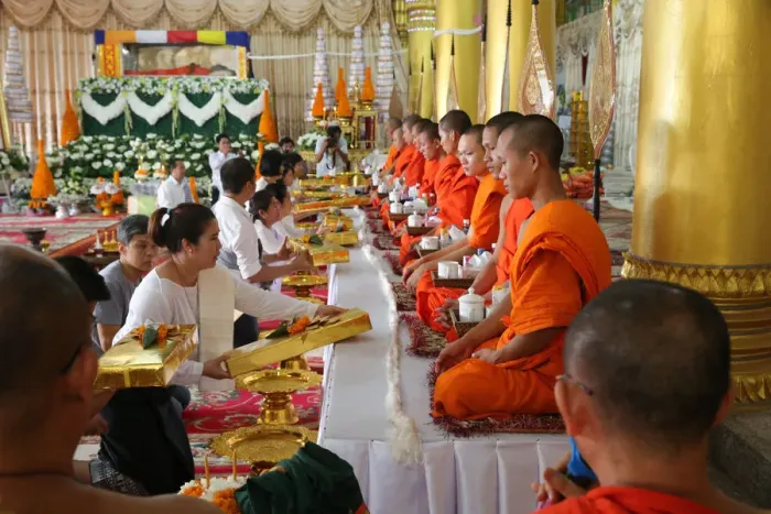Framed Print : Seated Buddhist monks chanting and reading prayers at a ceremony Framed Print : Seated Buddhist monks chanting and reading prayers at a ceremony
