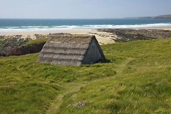 Seaweed drying hut, Freshwater West beach, Pembrokeshire National Park