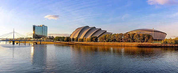 SEC Armadillo, OVO Hydro, Bell's Bridge, River Clyde, Glasgow, Scotland, United Kingdom, Europe