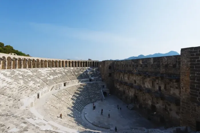 Framed Print : The second century Roman theatre, built by Emperor Marcus Aurelius, Aspendos, Pamphylia Framed Print : The second century Roman theatre, built by Emperor Marcus Aurelius, Aspendos, Pamphylia