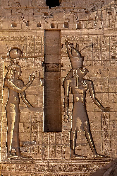 The Second Pylon of The Temple of Isis at the Philae Temple Complex, UNESCO World Heritage Site, Agilkia Island, Aswan, Egypt, North Africa, Africa