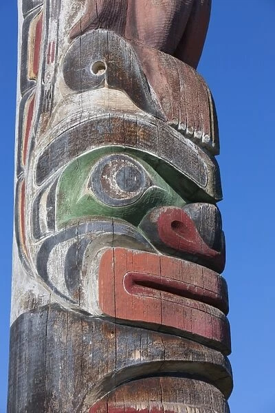 Section of Totem Pole outside the Maritime Museum, Vancouver, British Columbia