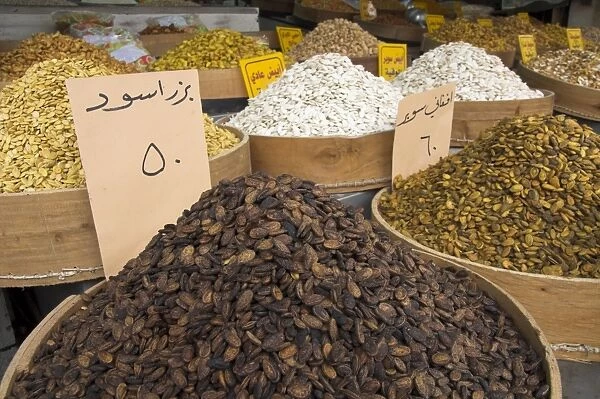 Seed and nut stall near King Hussein mosque in downtown area