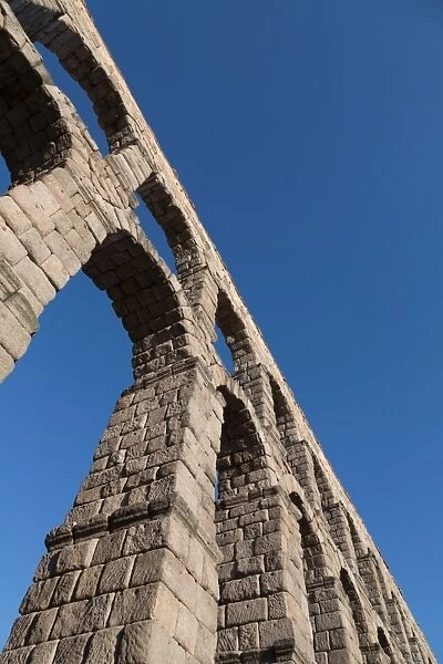 Segovias ancient Roman Aqueduct, UNESCO World Heritage Site, Segovia, Castilla y Leon
