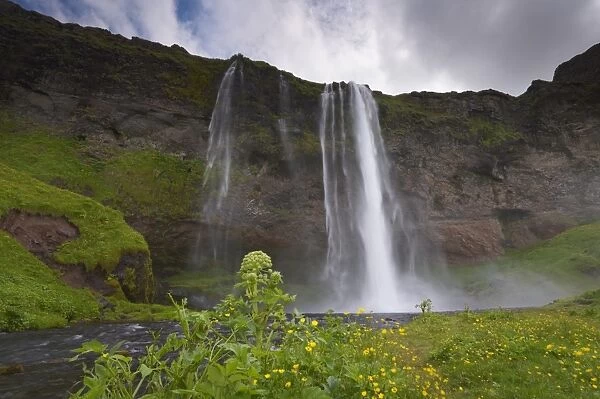 Seljalandsfoss on the south coast, west of Skogar, one of Icelands most beautiful waterfalls
