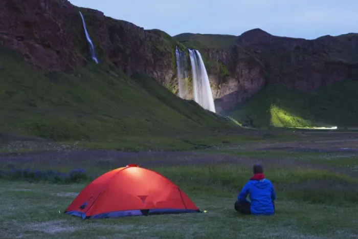 Framed Print : Seljalandsfoss waterfall lit up at night, Southern Region, Iceland, Polar Regions Framed Print : Seljalandsfoss waterfall lit up at night, Southern Region, Iceland, Polar Regions