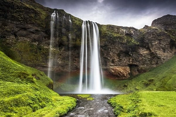 Seljalandsfoss waterfall, South Region, Iceland, Polar Regions