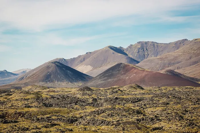 Framed Print : Selvallavatn lake in the Snaefellsnes peninsula in western Iceland, beautiful coney mountains in the background